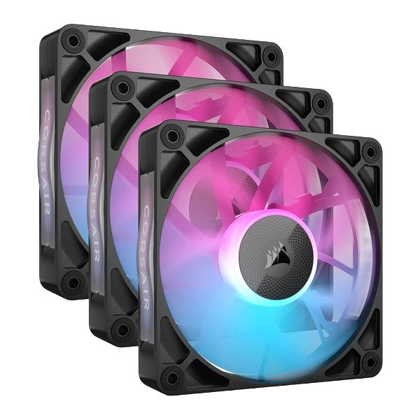 Photos - Computer Cooling Corsair iCUE LINK RX120 RGB 120mm PWM Starter Kit of Three Case Fans CO-9051018-WW 